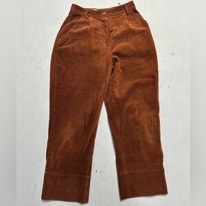 7115 by Szeki Pants Trouser Corduroy Size Medium Brown Wide Leg